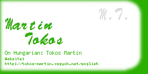 martin tokos business card